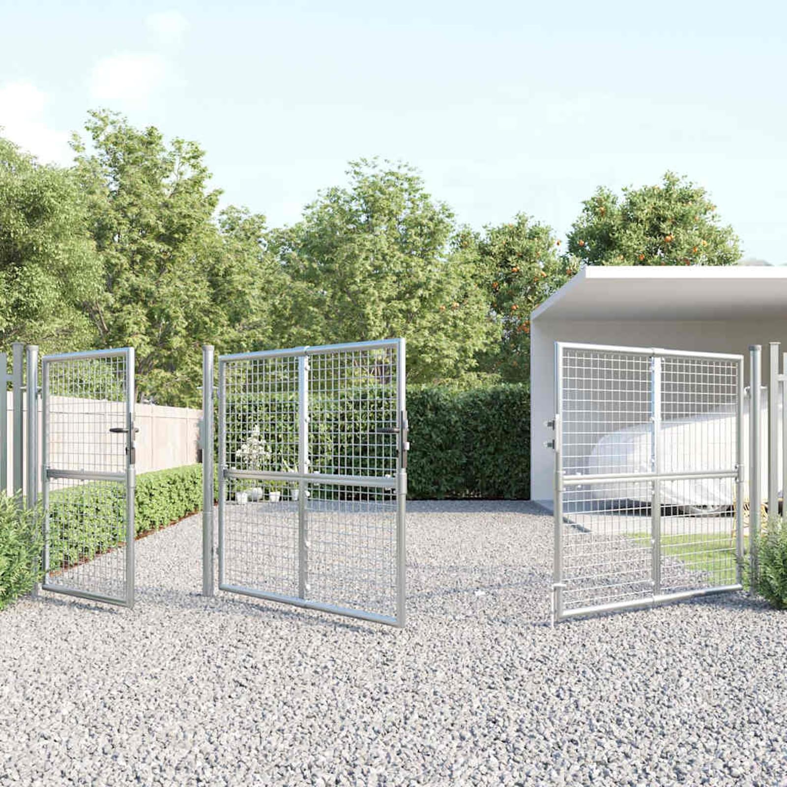 Portón de Jardín de Acero Galvanizado con Cerradura - Seguridad y Durabilidad
