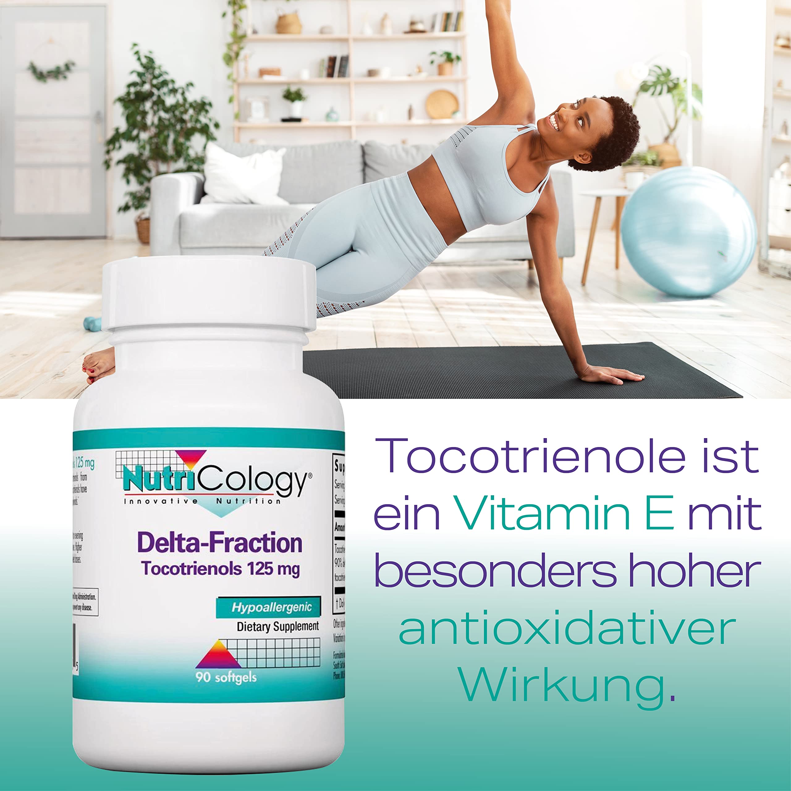 Nutricology, Delta Fraction Tocotrienols, 90 glutenfreie Softgels, 125mg Tocotrienole je Dosis, Sojafrei, GMO frei, Geschmacksneutral