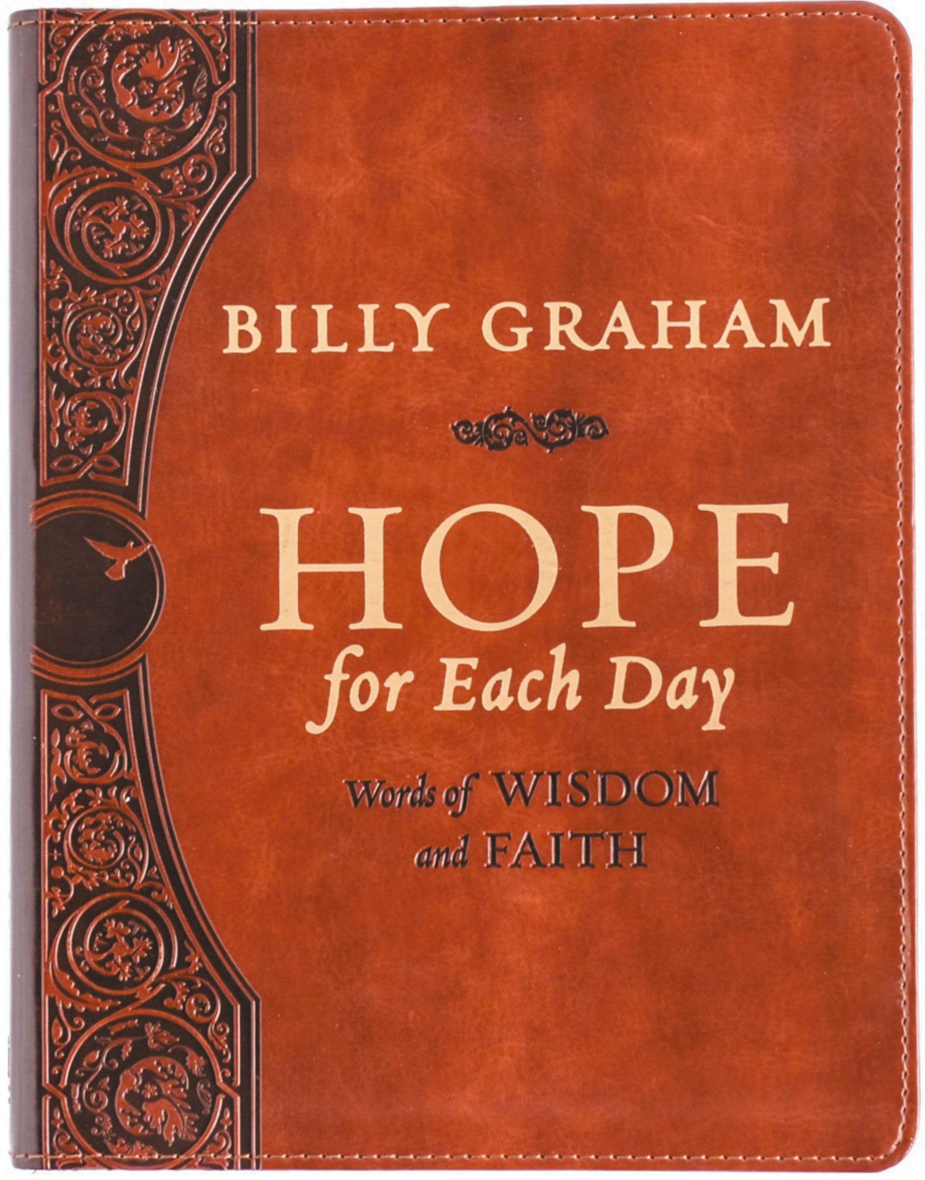 Hope for Each Day Large Deluxe by Billy Graham LEATHER-BOUND 9780718075125