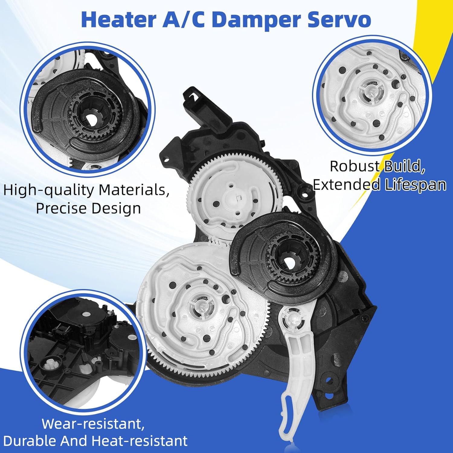 87106-0C140 HVAC Heater Blend Door Actuator | A/C Air Mixing Damper Servo for 2007-2021 Toyota Tundra, 2008-2022 Sequoia - Precise Hot & Cold Airflow Control