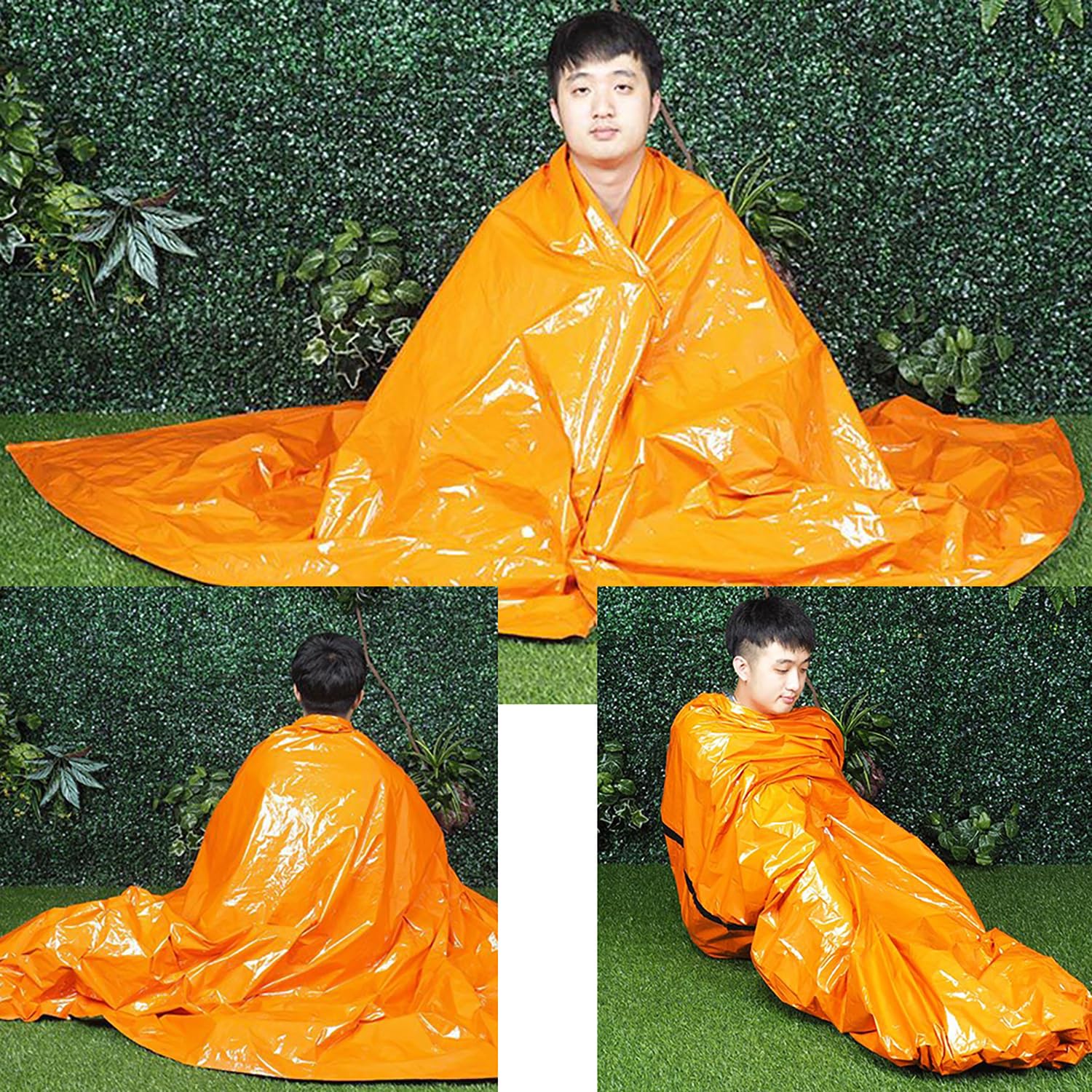 Sacco A Pelo Termico Di Emergenza Impermeabile – Coperta Isotermica Per Sopravvivenza Outdoor (4 Stagioni) - Foto 5