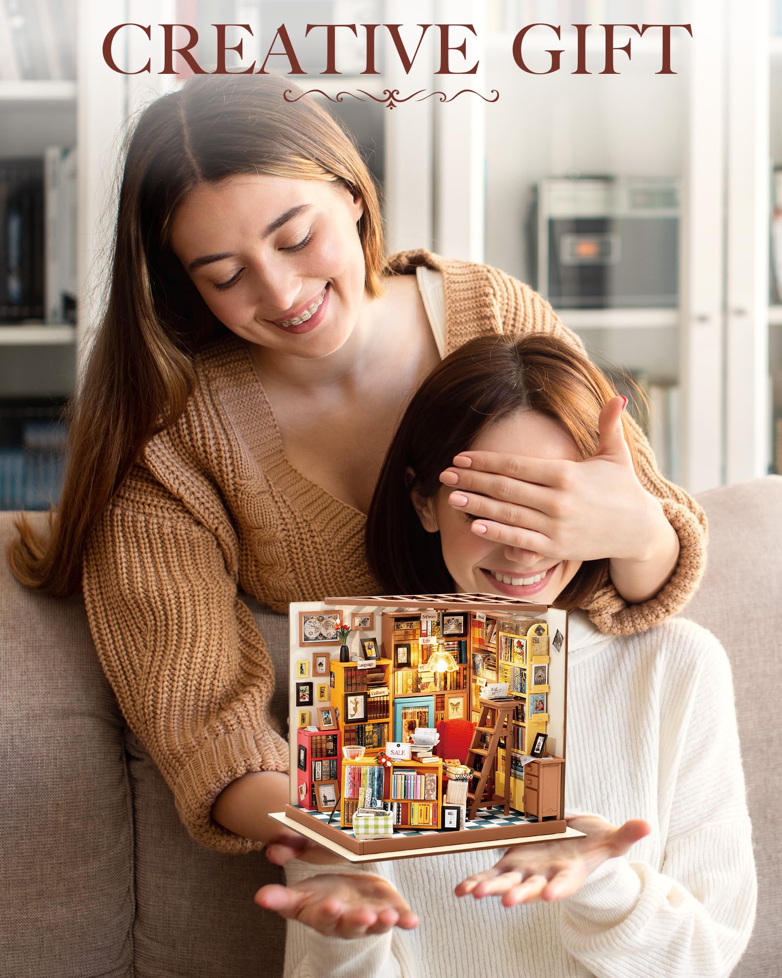 Kit de Casa en Miniatura DIY, Kits de Casa de Muñecas para Adultos - Rolife