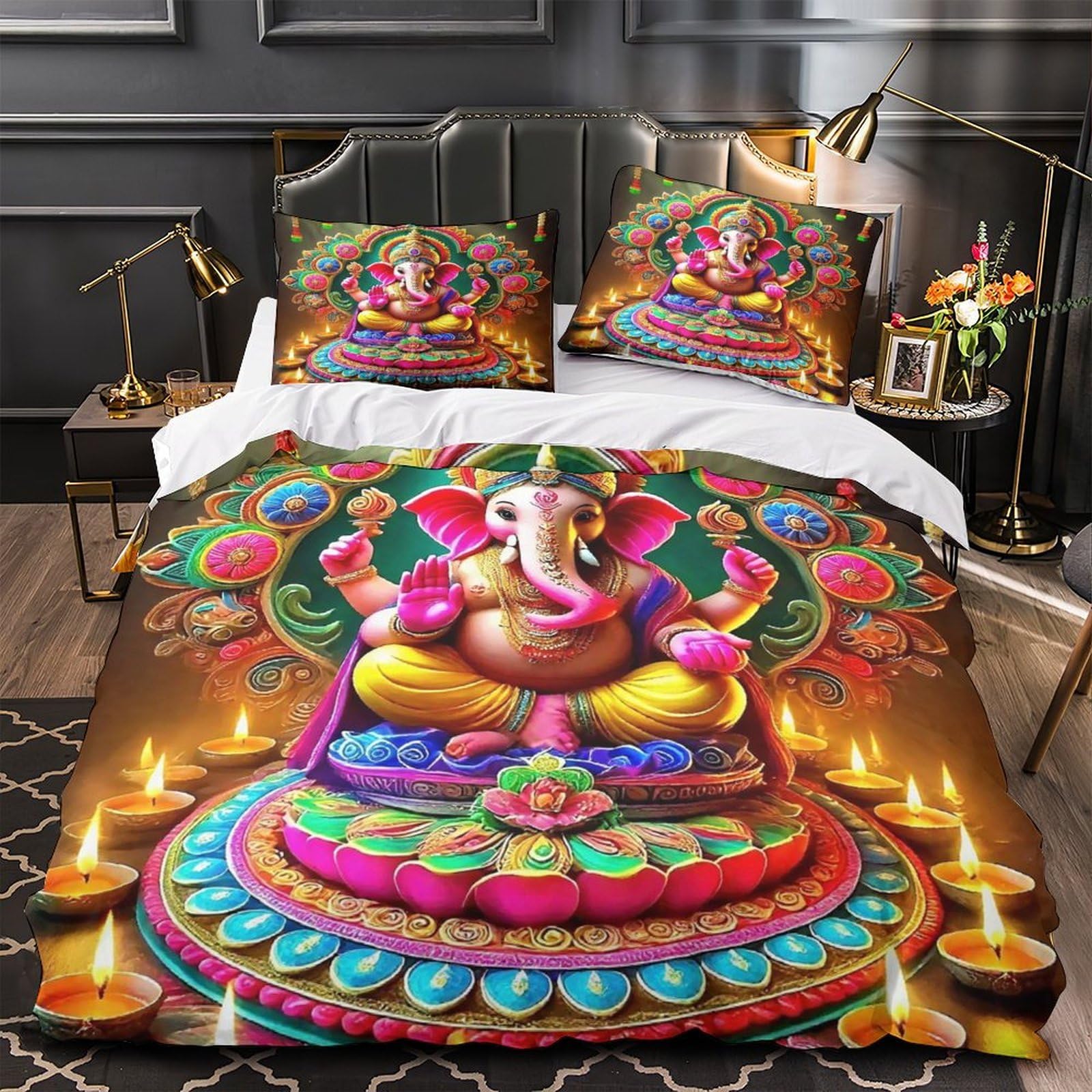 Housse de couette Bouddha parure de lit zen pour une ambiance de chambre relaxante