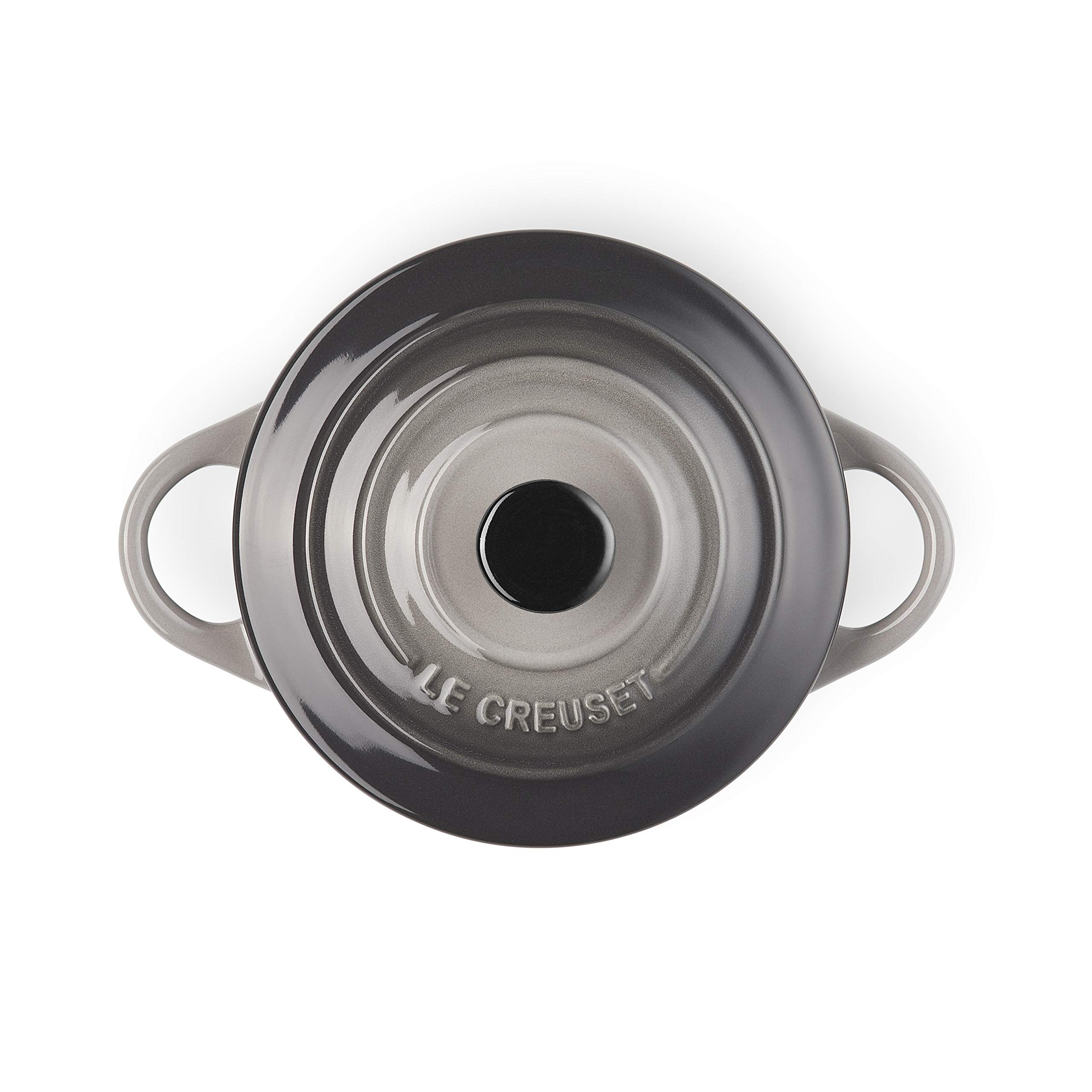 Le Creuset Mini cocotte rotonda in gres vetrificato, 250 ml, diameter 10 cm, Flint, 71901104440100