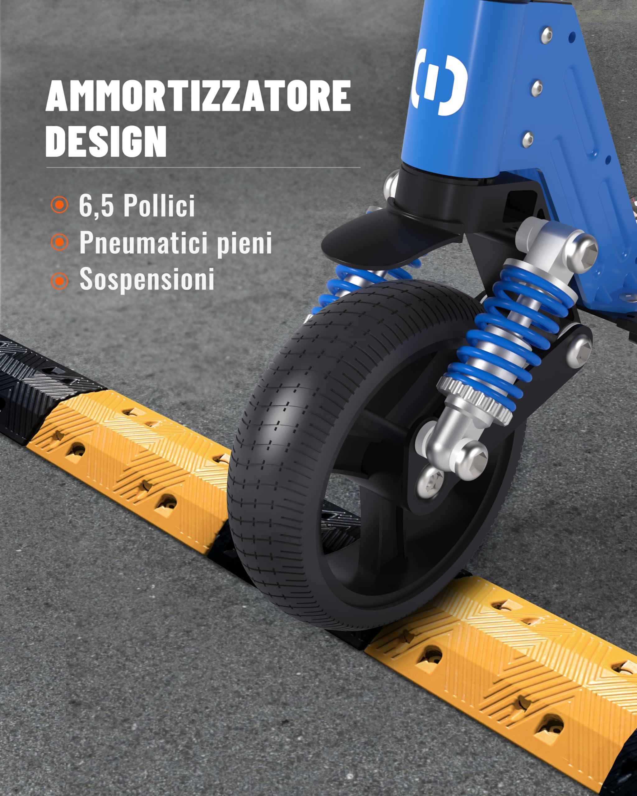 Monopattino Elettrico 6.5'' per Bambini 6-12 Anni, Pieghevole, Autonomia 5-8KM, Display LED, Regalo