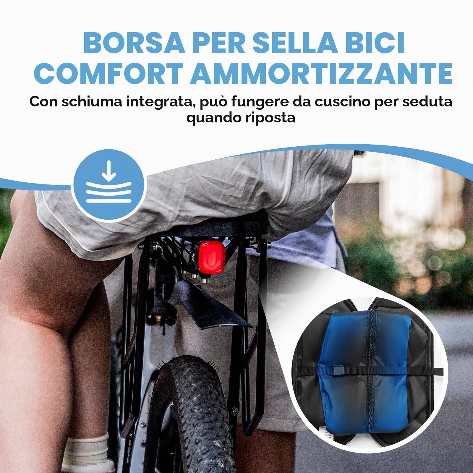 ROCKBROS Portapacchi Bici, Portapacchi Bici Posteriore in Lega di Alluminio, Portapacchi Mtb Regolabile e Attacco a Sgancio Rapido, con Parafango, Adatto a Bici MTB 26”-29”, da Strada, da Corsa