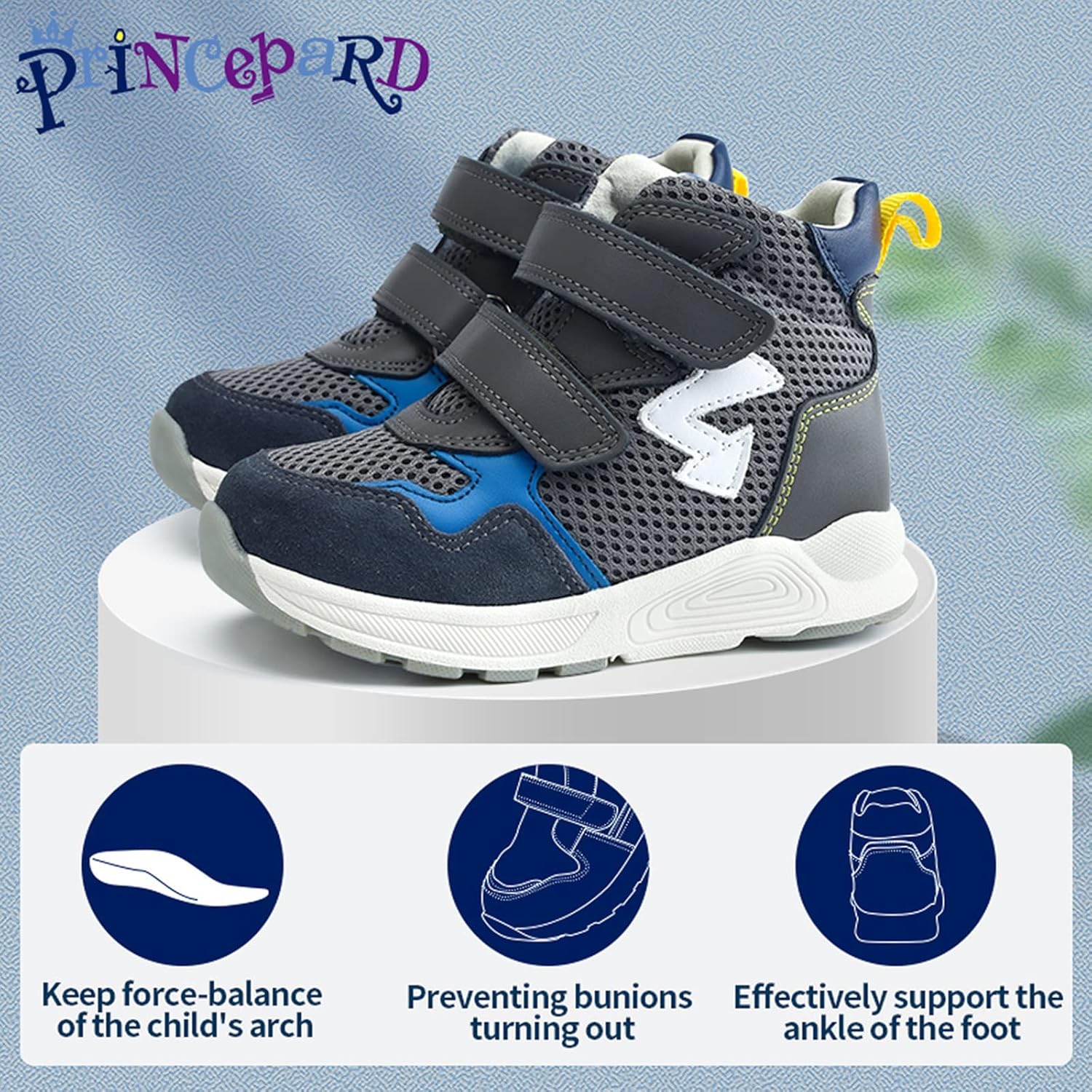 Orthopedic Shoes for Kids with Arch & Ankle Support for Girls and Boys' Flat Foot,High Top Corrective Sneakers,Anti-Slip Soles - Image 5