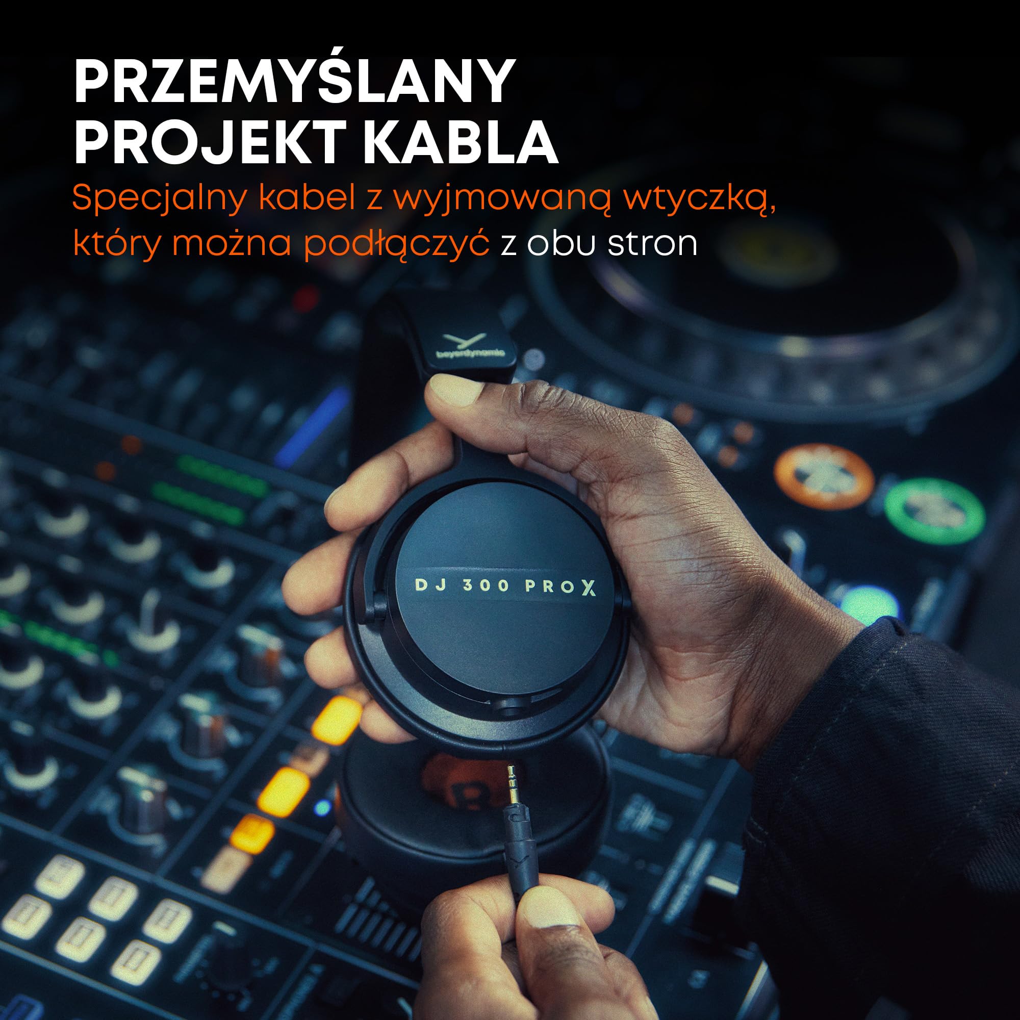 beyerdynamic DJ 300 PRO X Profesjonalne słuchawki DJ 2-w-1 On-/Over-Ear jako elastyczna funkcja stylu i użytkowania dla profesjonalnych DJ-ów