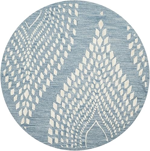 Miniatura 5 de SAFAVIEH Bella Collection BEL126B - Alfombra de lana prémium hecha a mano de 8 x 10 pies, color arena y marrón