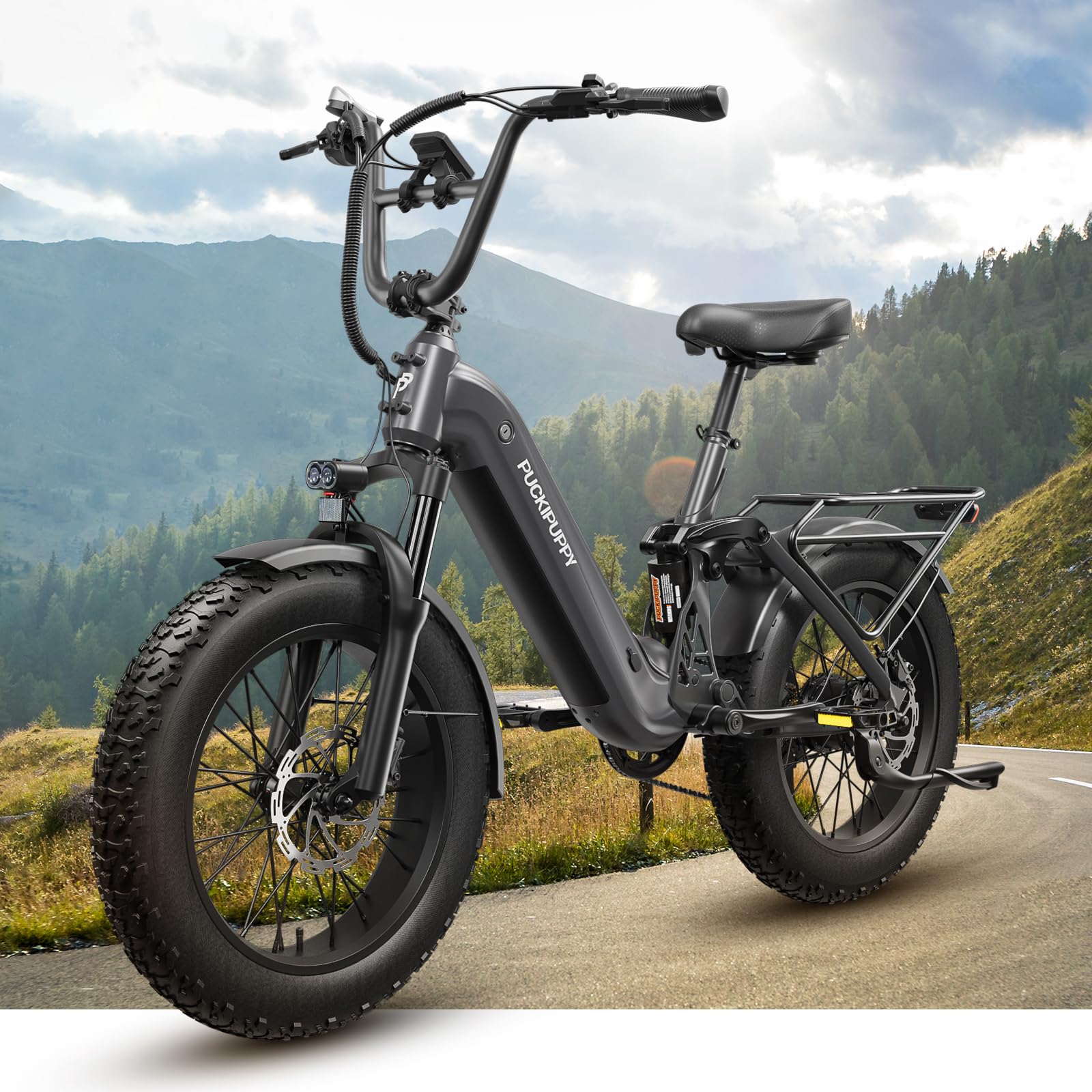 PUCKIPUPPY 20 Inch Fat Tire E-Bike