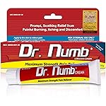 Dr. Numb 5% Lidocaine Numbing Cream, Nonprescription Maximum Strength Topical Anesthetic Cream - Temporary Relief of Pain, Itch, Discomfort for Hemorrhoid and Anorectal Uses - 30g Pack of 2
