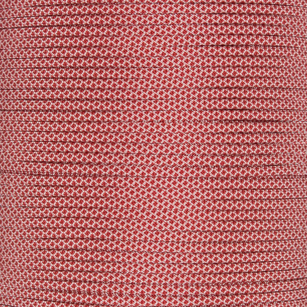 Paracord Planet 20 Foot Hanks of 550 Type III 7 Strand Paracord (Cream w/Imperial Red Diamonds 20 Feet) โ image 1