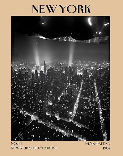 Miniatura 9 de K&L DESIGN CO. Impresión artística retro vintage de Nueva York, póster sin marco de 11 x 14 pulgadas, recuerdos de la ciudad de Nueva York, bonita