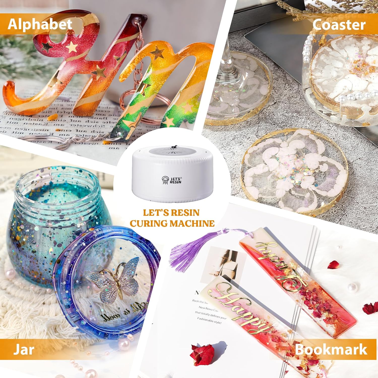LET'S RESIN Curing Machine for Resin - 3 Hours Auto Dryer With Large Tray, One-Button Setting, No Deformation Quick Supplies for DIY, Silicone Molds, 3D Silicone Molds