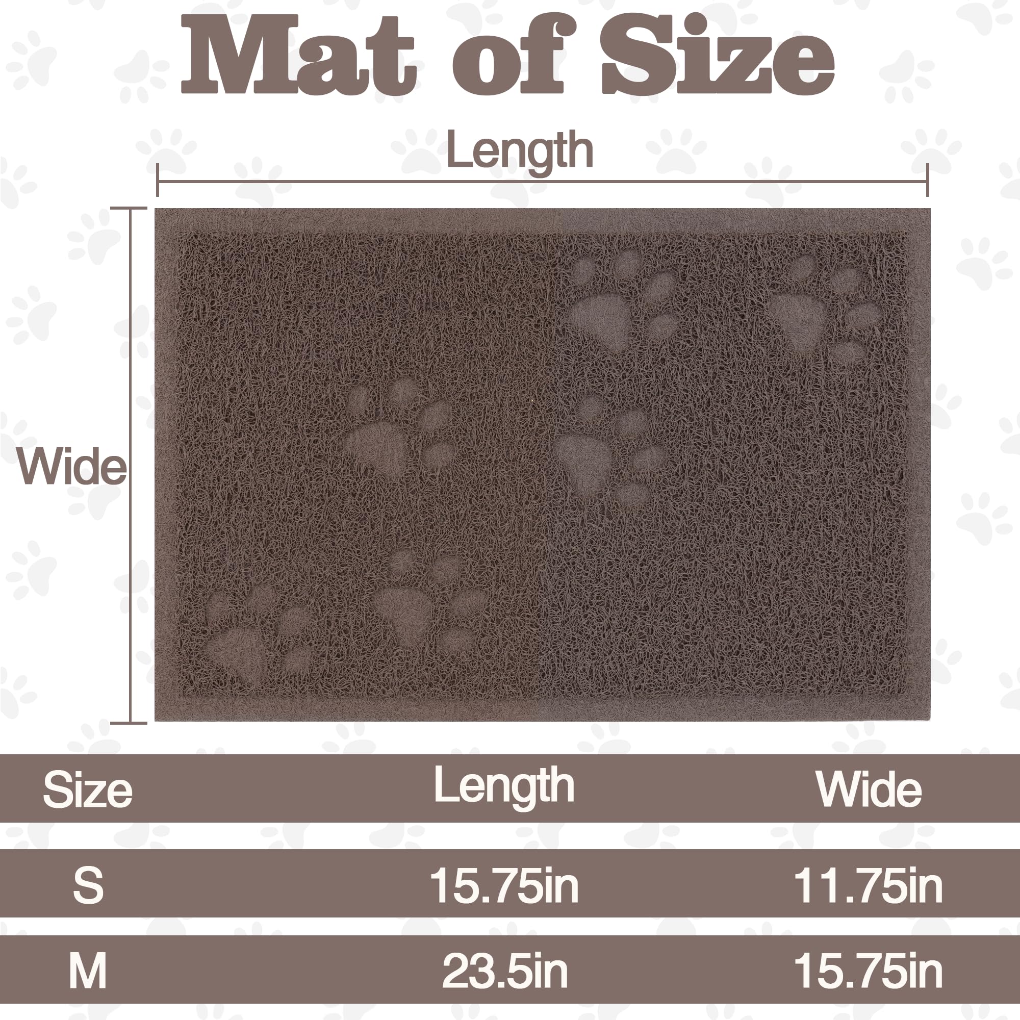 Darkyazi Mata do żwirek dla kota | S/L/XL | łatwa do czyszczenia (60 cm x 40 cm, kawowa)