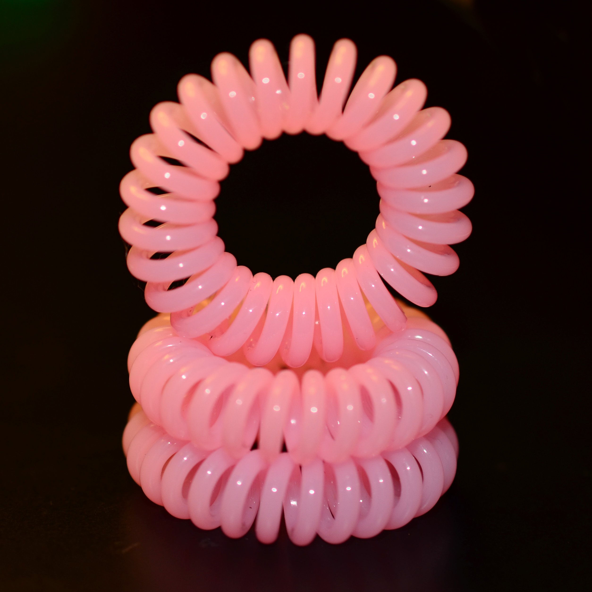 Ensemble de 3 élastiques à cheveux en spirale Élastiques à cheveux Cordon téléphonique