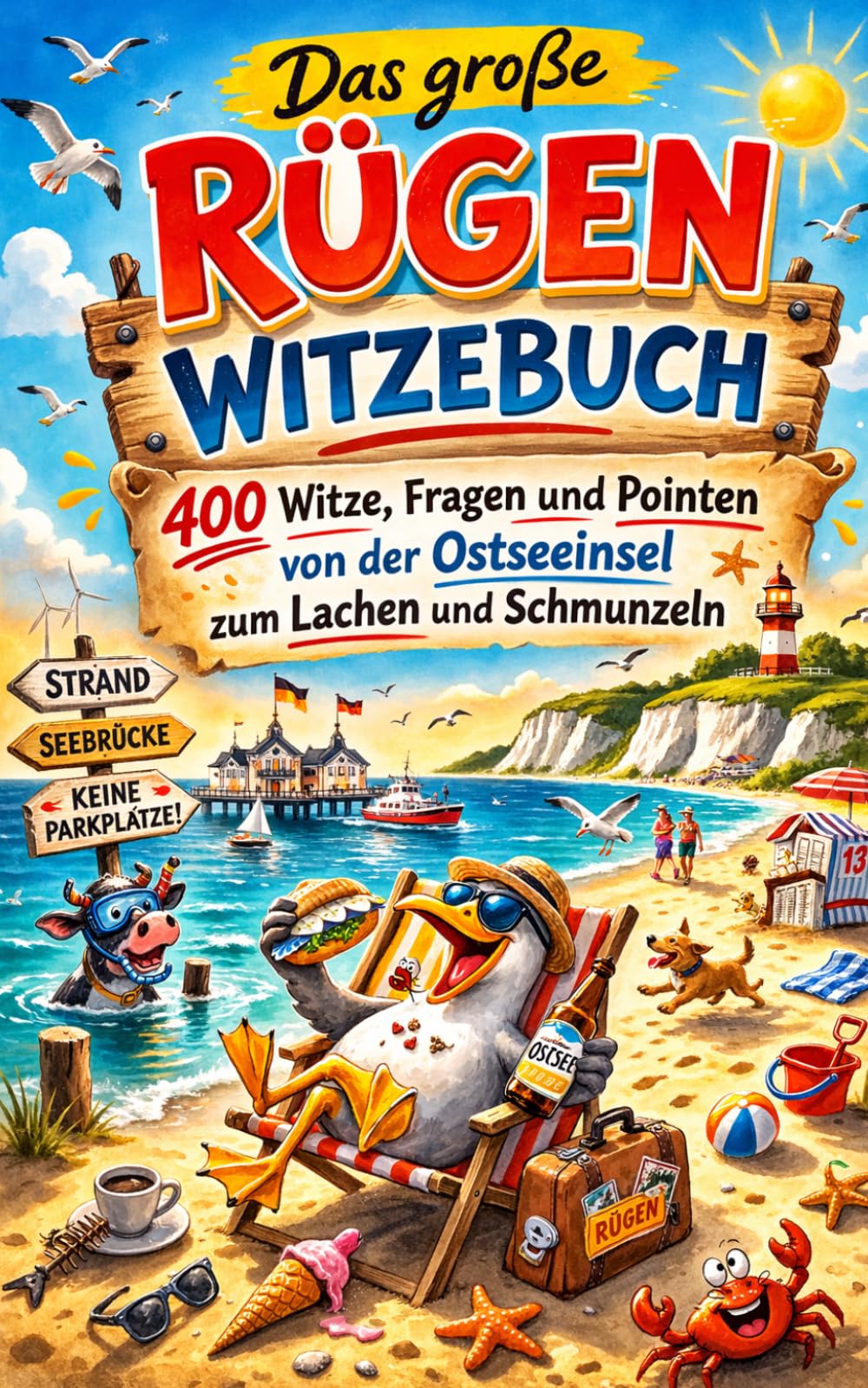Das große Rügen-Witzebuch: 400 Witze, Fragen und Pointen von der Ostseeinsel zum Lachen und Schmunzeln