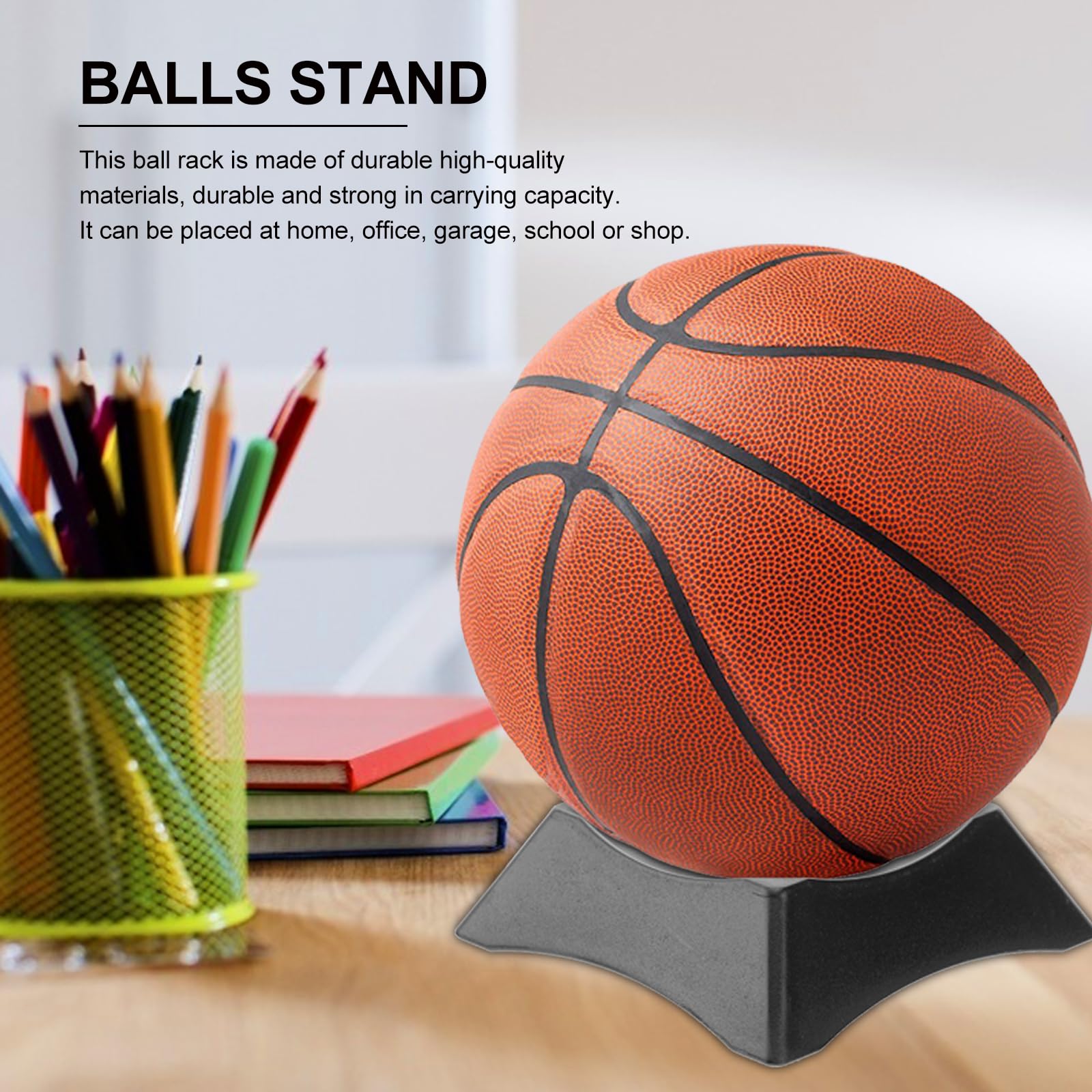 Soporte de Balón ULTECHNOVO, Exhibición Estante Cuadrado para Baloncesto, Béisbol y Fútbol
