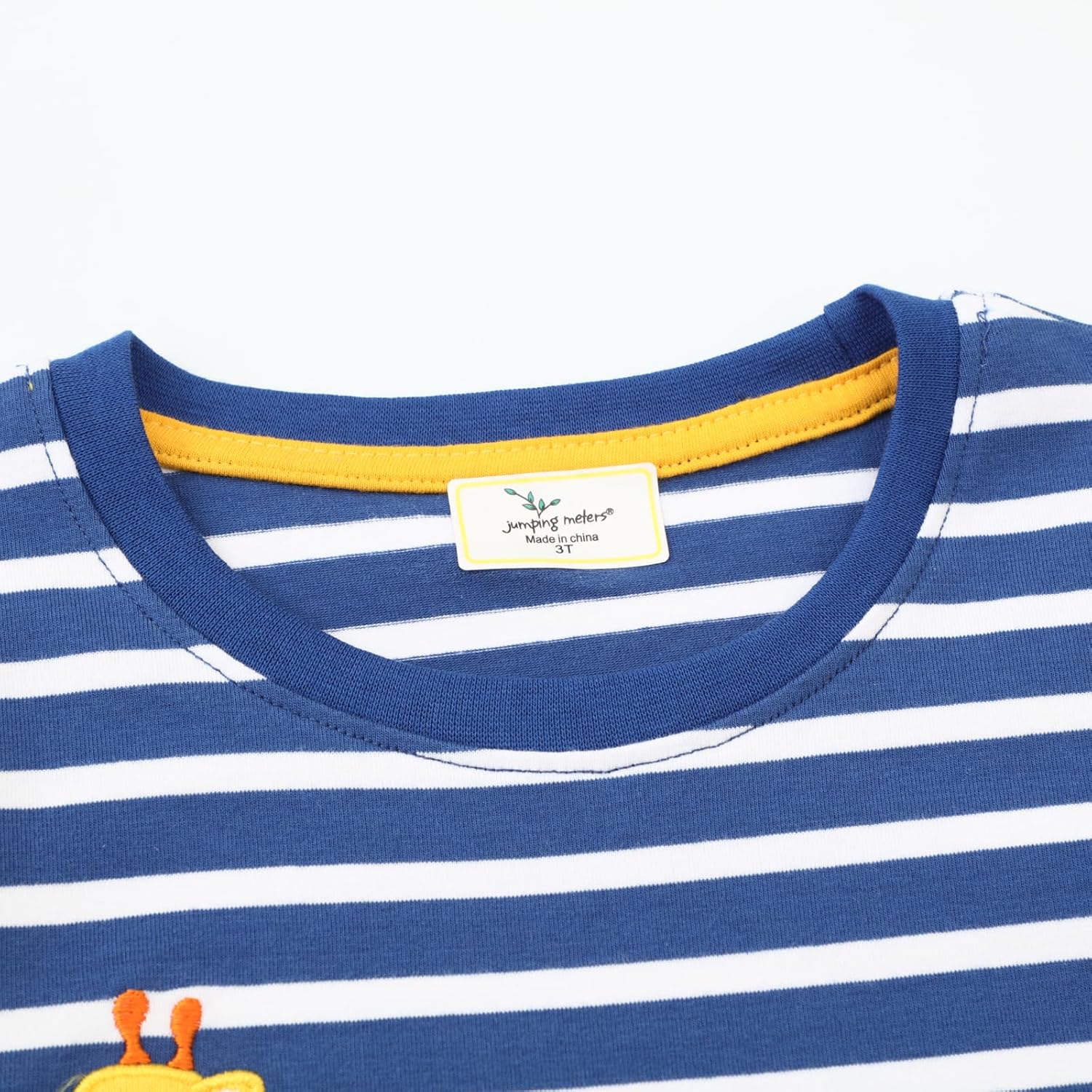 Toddler Baby Boy Embroidered Graphic Long Sleeve T-Shirt Excavator Tops Kids Striped Tees for 2-7T - Image 4
