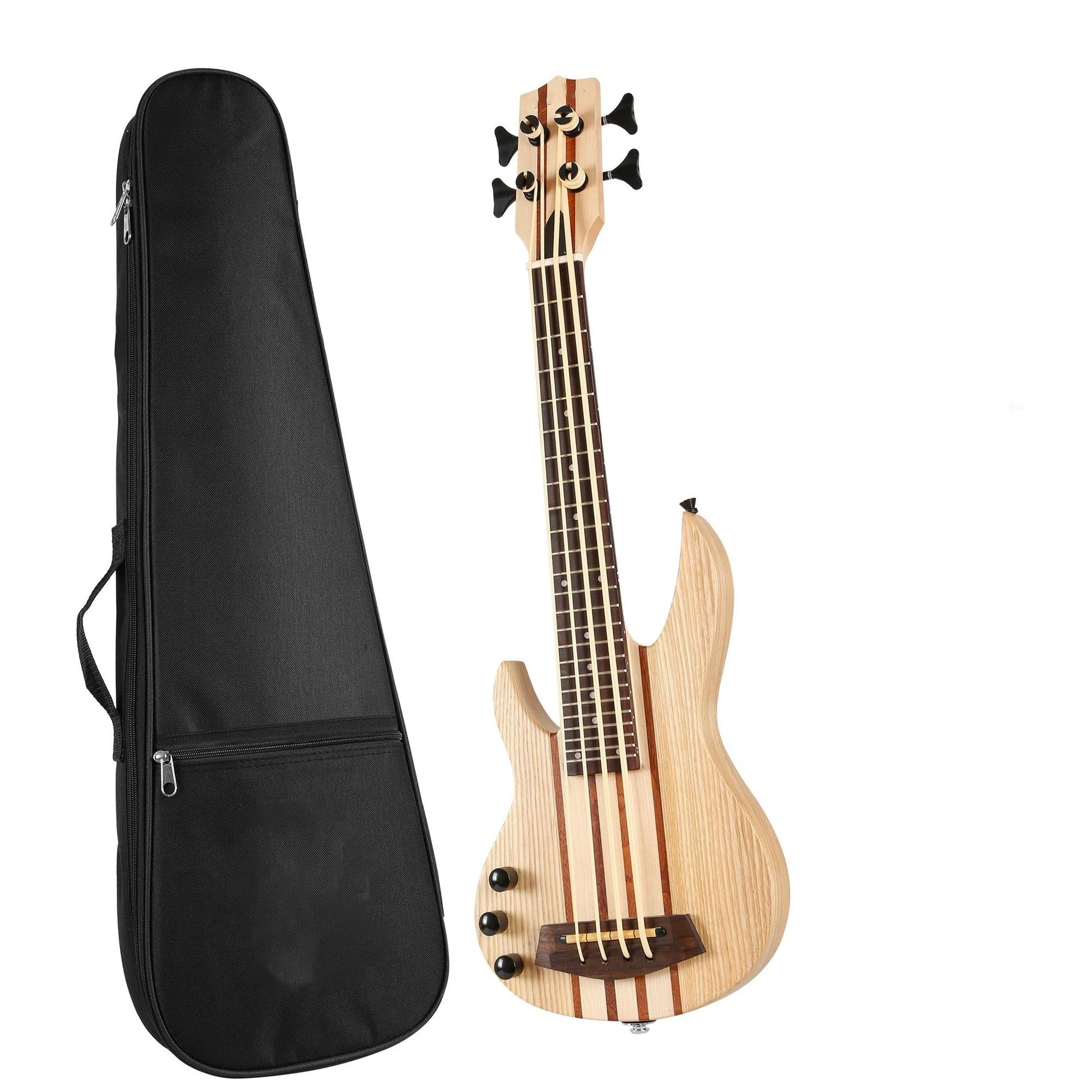 Bas Ukulele Z Progiem Elektryczny Bas Uku Z Torbą Koncertową Ukulele Set(Left hand)