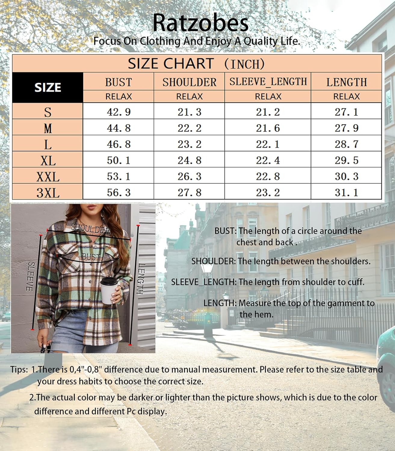 Womens Corduroy Button Down Shirt Long Sleeve Plaid Shackets Loose Business Casual Fashion Blouse Tops - Image 6