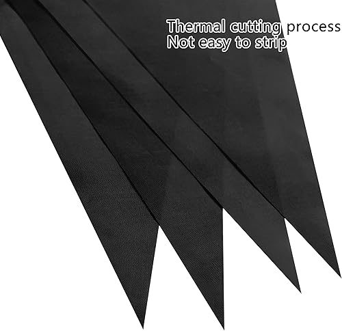Miniatura 3 de LyButty Banderines negros de 100 pies, banderas colgantes triangulares, decoraciones de fiesta para gran apertura, cumpleaños de niños, carnaval, 60
