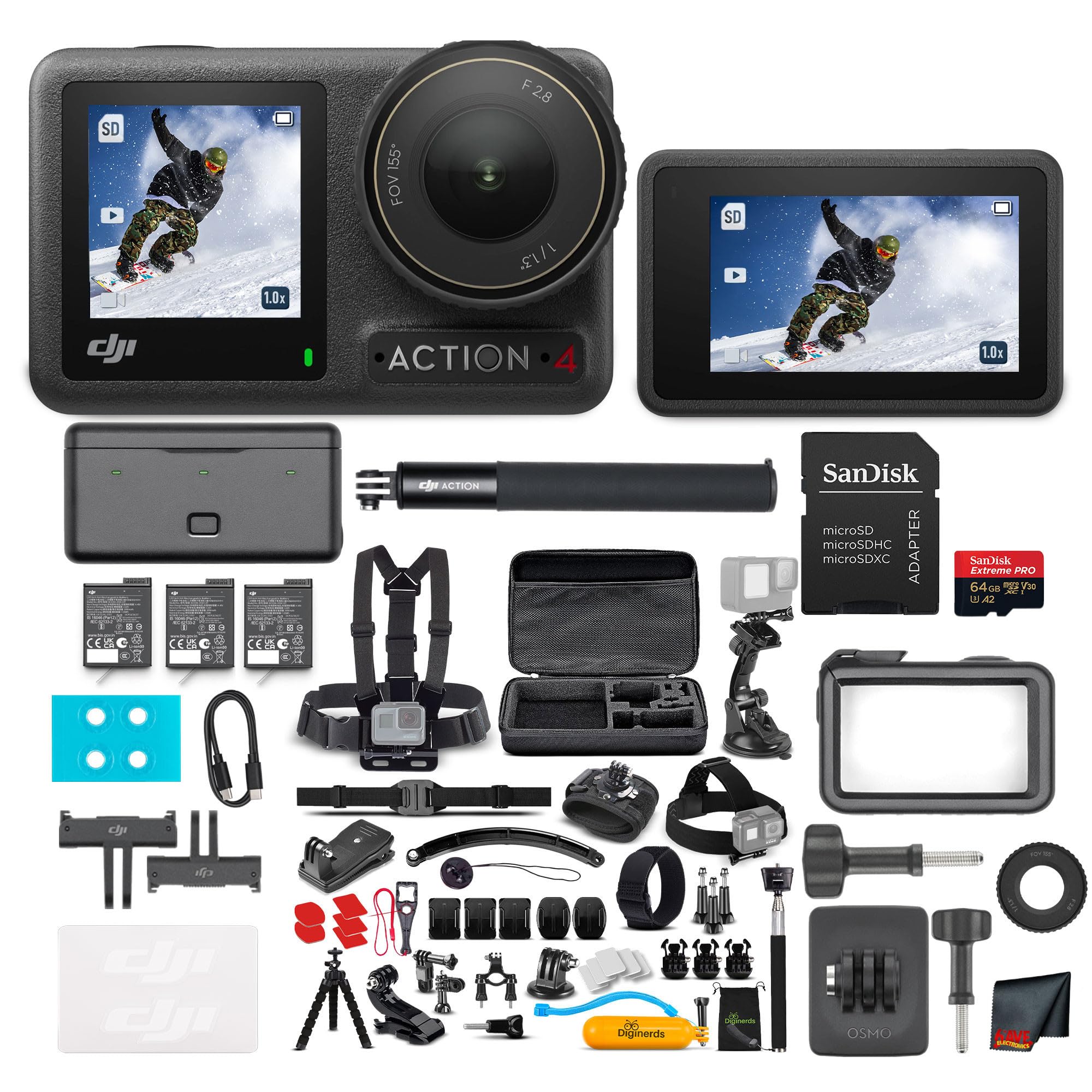 Amazon.com : DJI Osmo Action 4 Camera Adventure Combo - Waterproof Amazon.com : DJI Osmo Action 4 Camera Adventure Combo - Waterproof