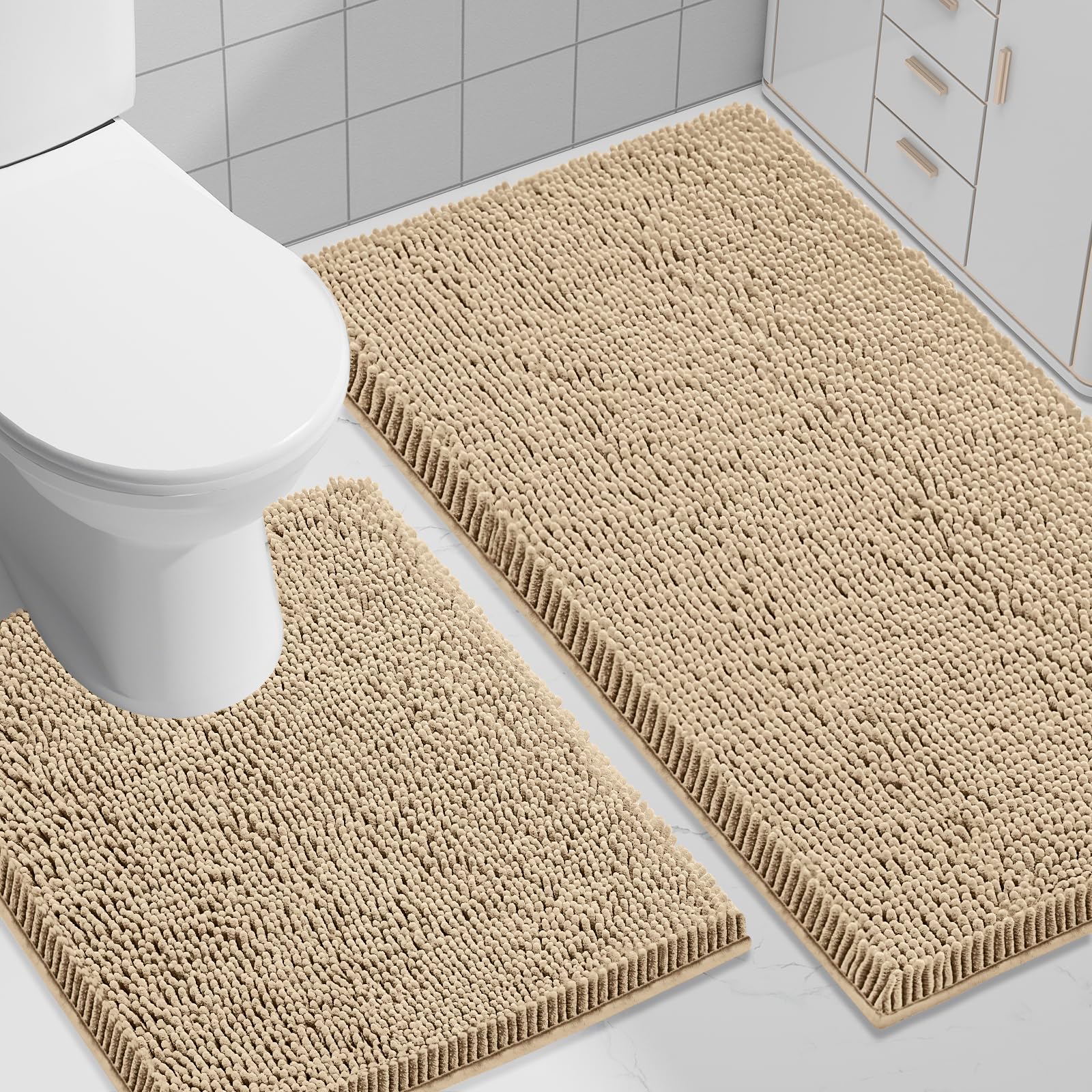 smiry Tapis de bain en mousse à mémoire de forme - Extra doux - Antidérapant - Absorbant l'eau - Lavable en machine - Séchage en machine - Pour l'extérieur - 40 x