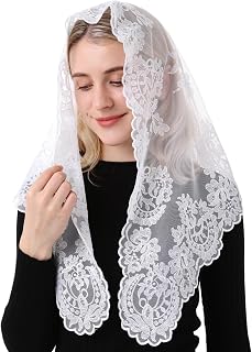 Spanish Style Mantilla Catholic Chapel Veil for Women - Latin Mass Head Covering