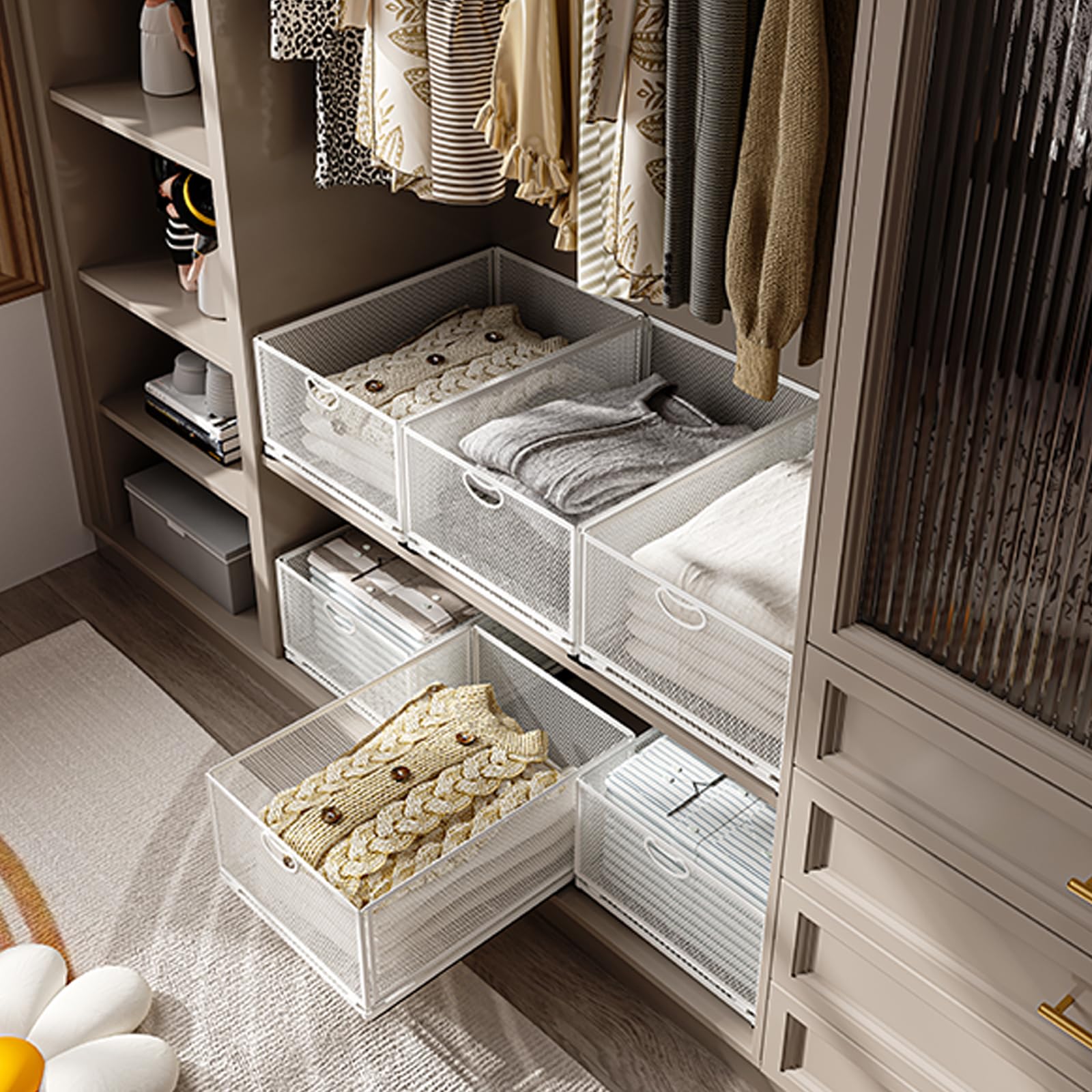 AmzAge Pull-Out Cabinet Organizer Drawer - Adjustable Depth & Width, No-Drill, Black - View #6