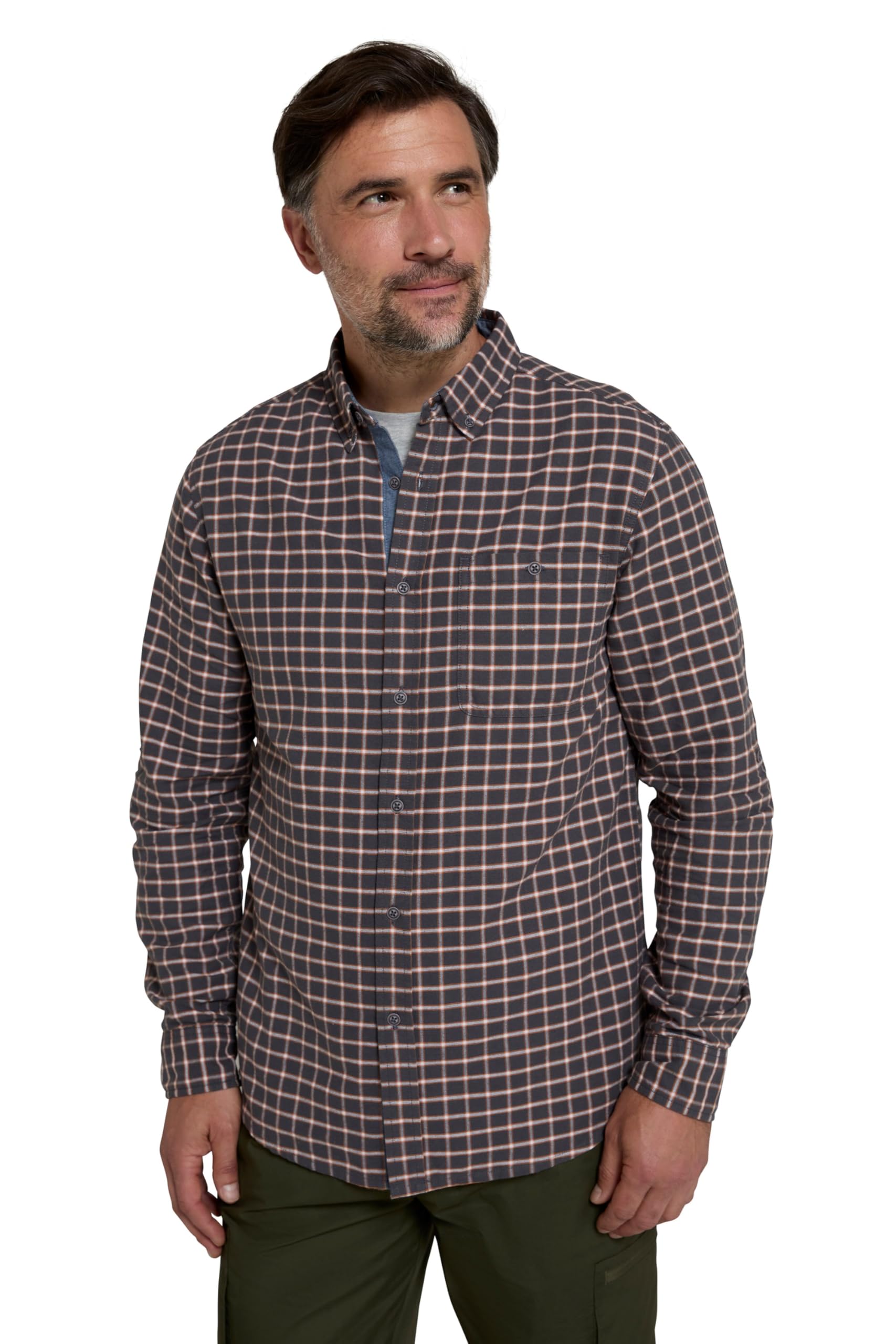 Driftwood Check Mens Shirt - Grey