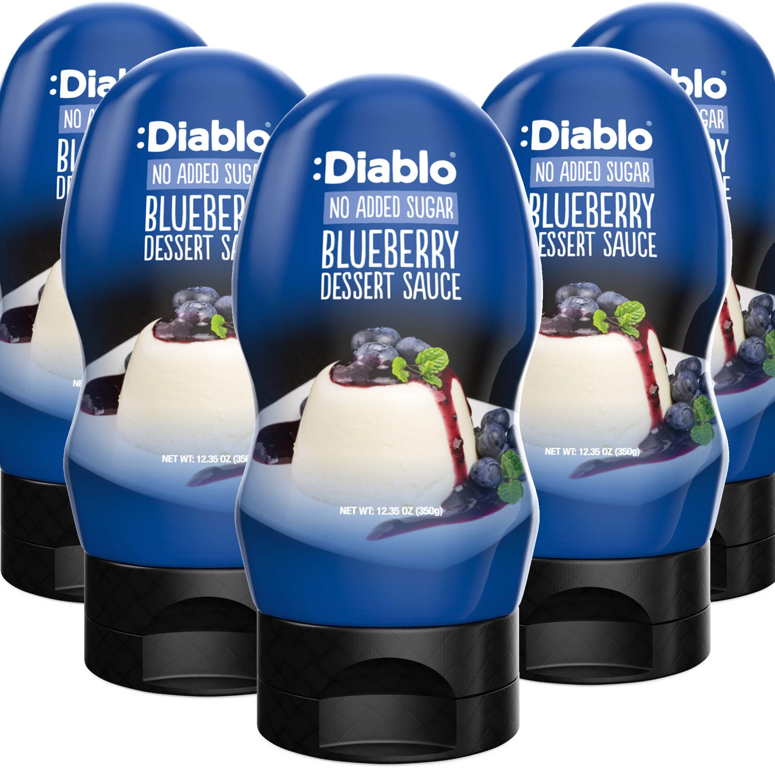 Diablo Blueberry Dessert Sauce | No Added Sugar | Gluten Free | Diabetic Friendly | Hamper Available - Perfect for Gifting | 350g