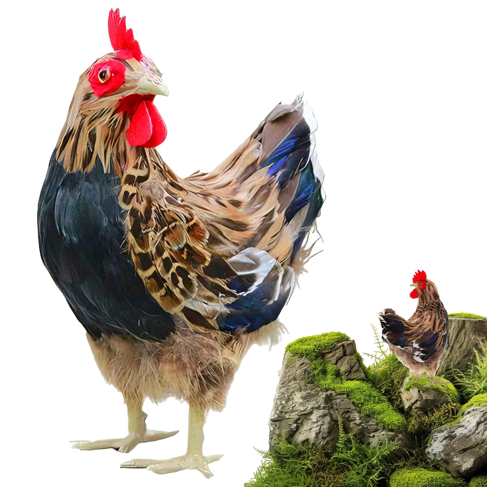 Sculpture artistique de poule de 23,9 cm : l'idée cadeau idéale pour décorer le patio