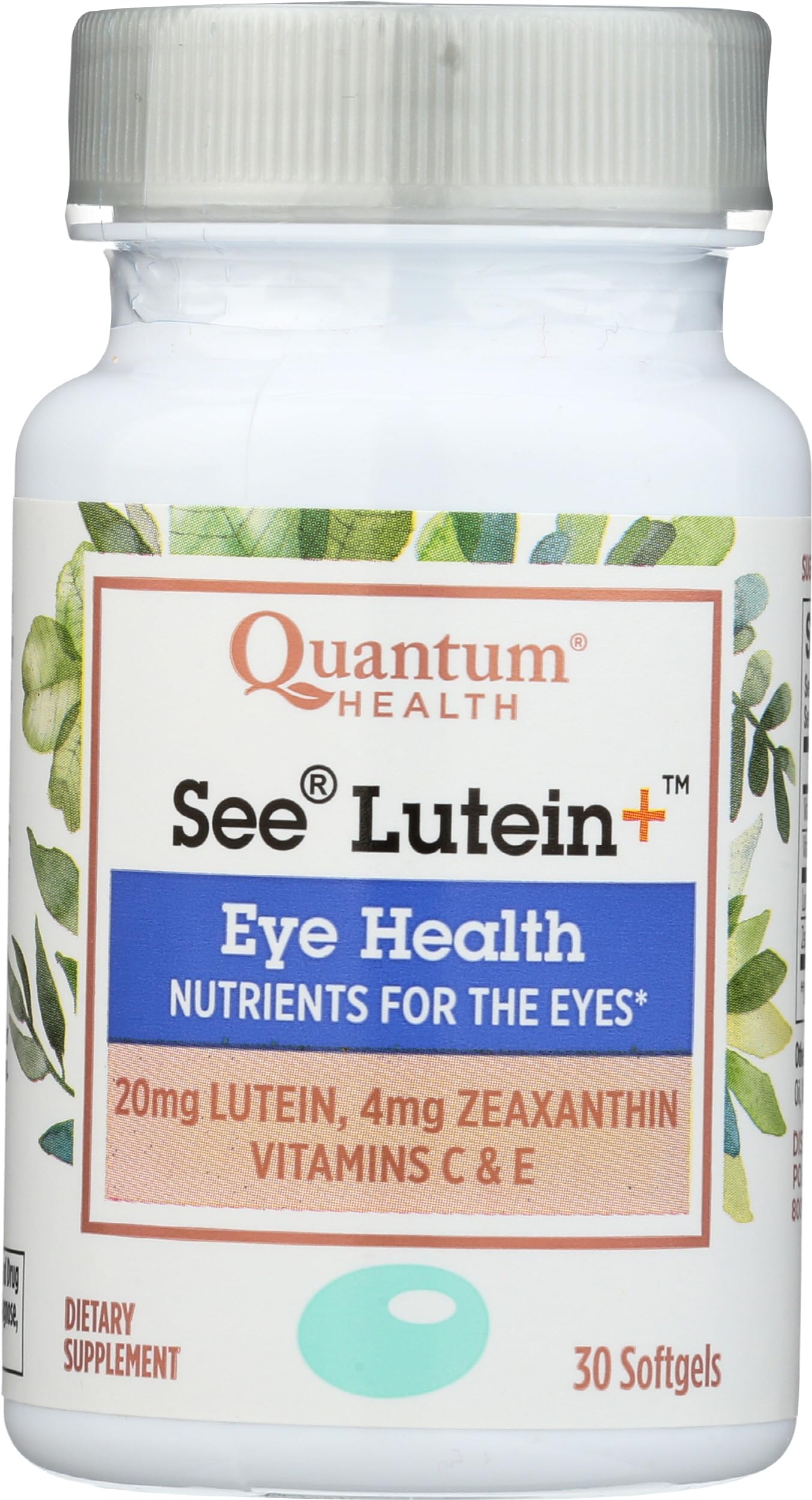 Health See Lutein+, Lutein & Zeaxanthin Eye Supplement, with Eye Vitamins C and E, Helps Maintain Overall Eye Health - 30 Softgels, 30-Day Supply