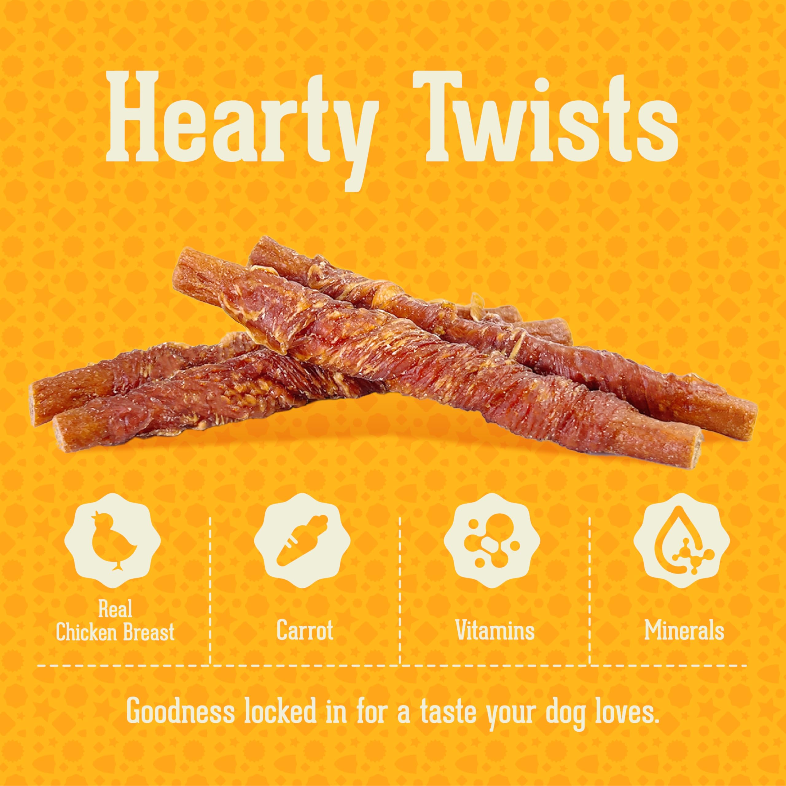 PACK'N PRIDE Dog Treats with Carrots, 3 Pack*320g Rawhide Free Dog Chews, Low in Fat and Hign in Protein, Pure Natural Ingredients - Image 4