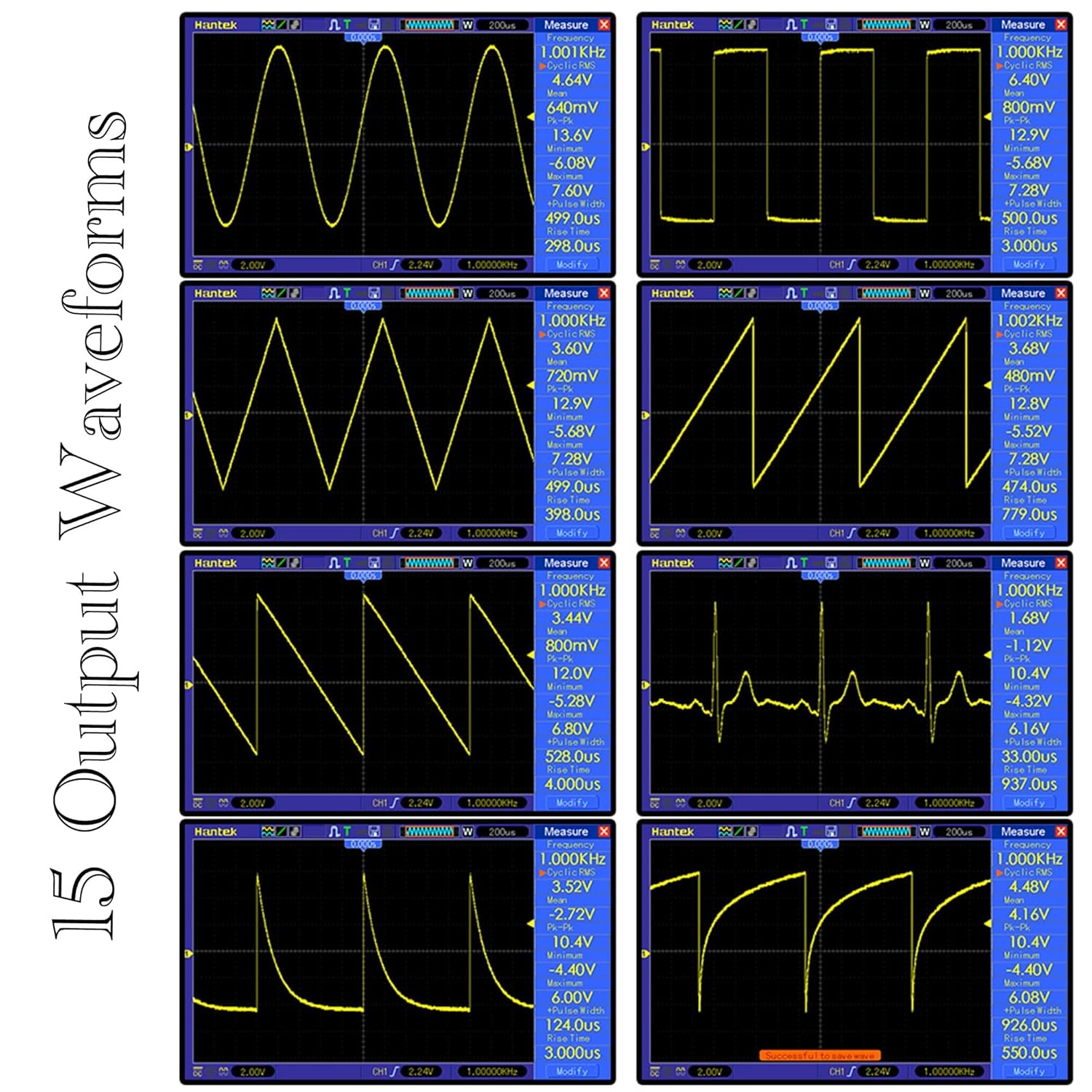0.01Hz-500kHz DDS Signal Generator, Schumann Resonance Generator, Portable Frequency Generator with 15 Waveforms for Oscilloscope Calibration Electronic Testing Audio Stress Test, AC/DC Power
