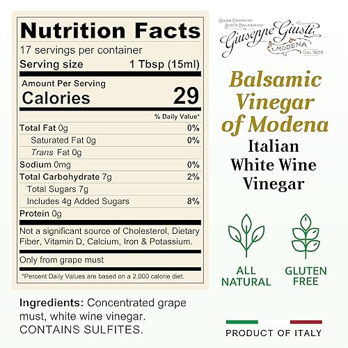Miniatura 2 de Giusti - Juego de vinagre italiano – Incluye aderezo de vinagre balsámico blanco Giusti y 3 medallas de oro Giusti Vinagre Balsámico de Módena IGP –