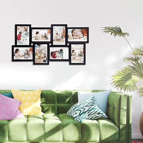 Vista 16 de J.M.Deco Marco de collage de fotos de 12 aperturas para decoración de pared, marco de collage de fotos de 4 x 6 pulgadas para galería, ideal