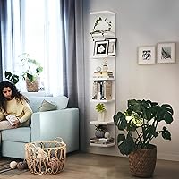 Vista 6 de Estantería de pared de 7 niveles, estantes flotantes para almacenamiento en el hogar, estantes versátiles de pared para dormitorio, sala de estar