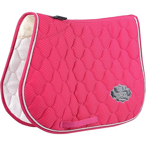 Harrison Howard General Purpose Horse Saddle Pad English All Purpose Cushioning Back Support for Horse Riding