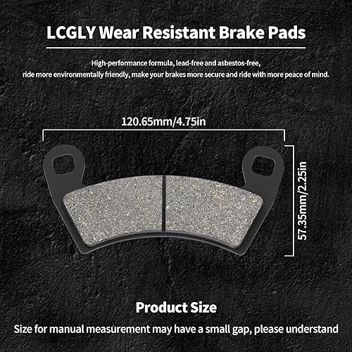 Miniatura 4 de 4 paris Pastillas de freno delanteras y traseras para Polaris Ranger 400 500 700 800 2x4 4x4 6x4 6x6 900 900 D Crew EV XP RZR 2008-2014 Ranger