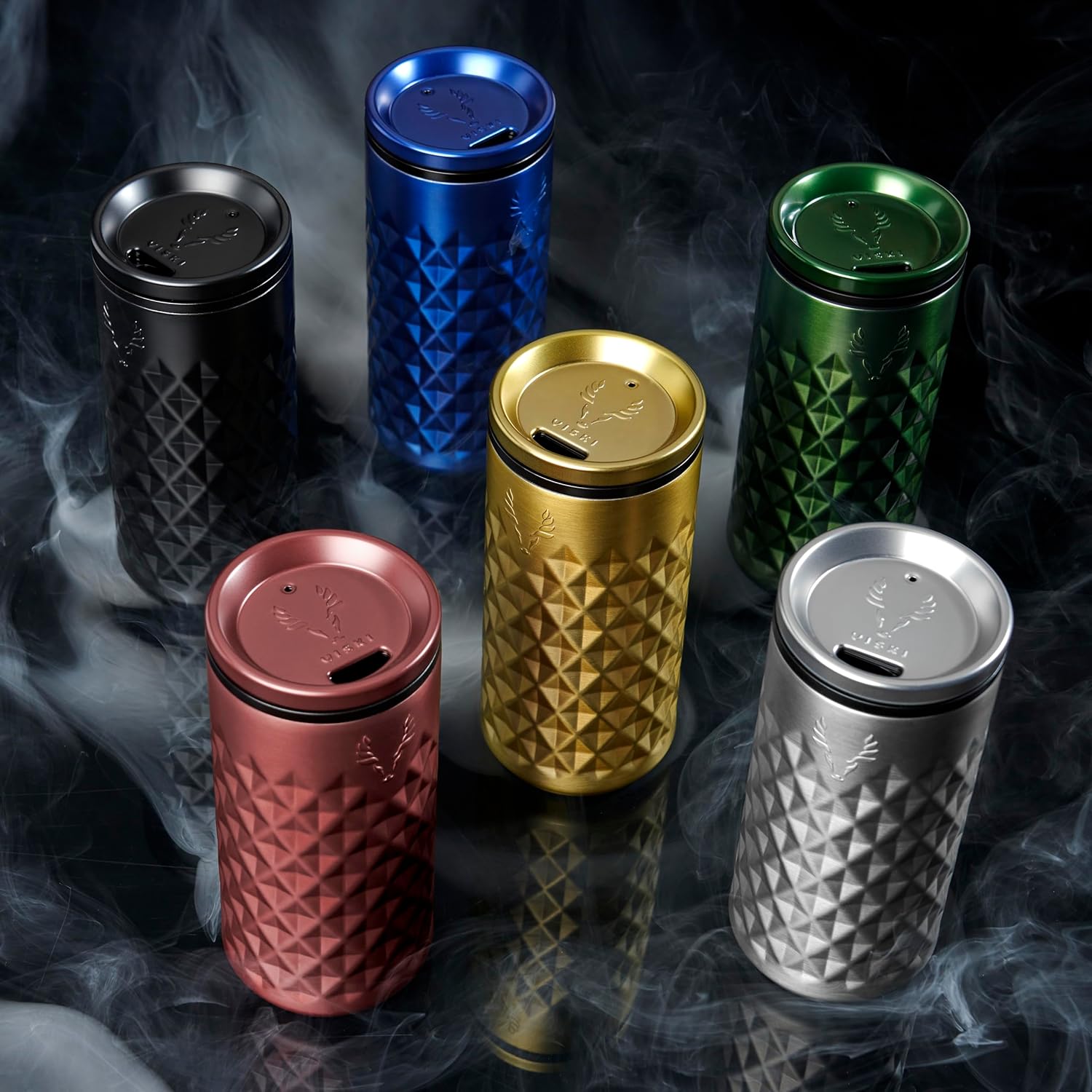 Viski Paragon Stainless Steel Highball Tumbler Cup with Lid, Insulated Ceramic Lined Metal Cocktail Glass for Patio, Outdoor Party, Wedding Gifts, Drink Lover Gifts, 16 oz Set of 1, Satin Green - Image 8