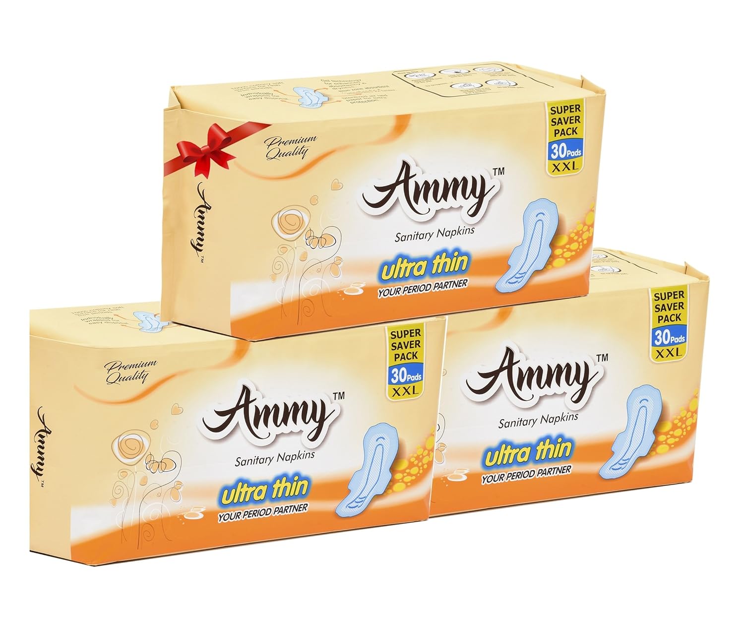 Buy AMMY Set Of 3 Ultra Thin XXl Rashes Free Sanitary Pads Online at