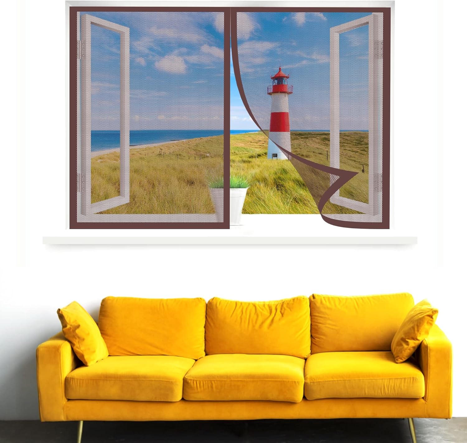 Fly Screens Window Nets, 185 x 145 cm Insect Mosquito Window Screen