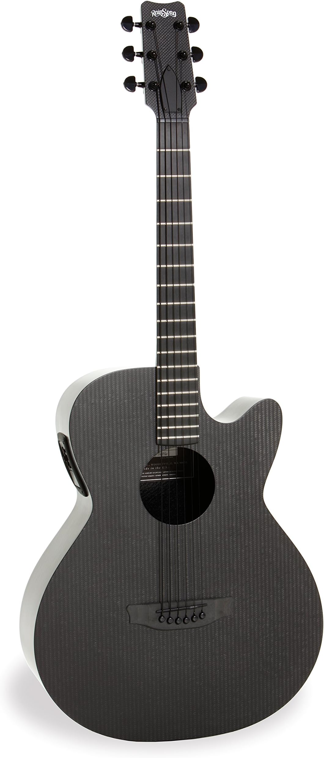 RainSong Guitars Smokey SMHX Acoustic-Electric Guitar, Clear Carbon