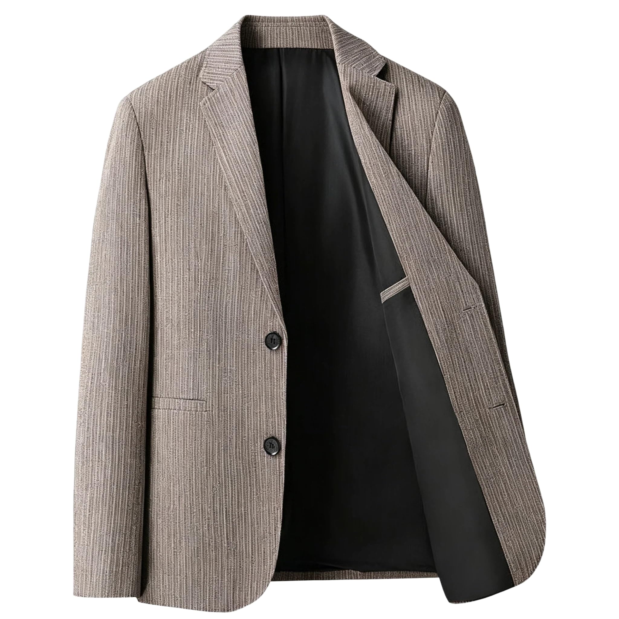 Blazer De Tweed para Hombre Chaquetas Elegantes E Informales para Hombre Chaqueta De Traje Clásica De Dos Botones con Corte Entallado Abrigos De Lana para Otoño E Invierno Abrigos para La Oficina