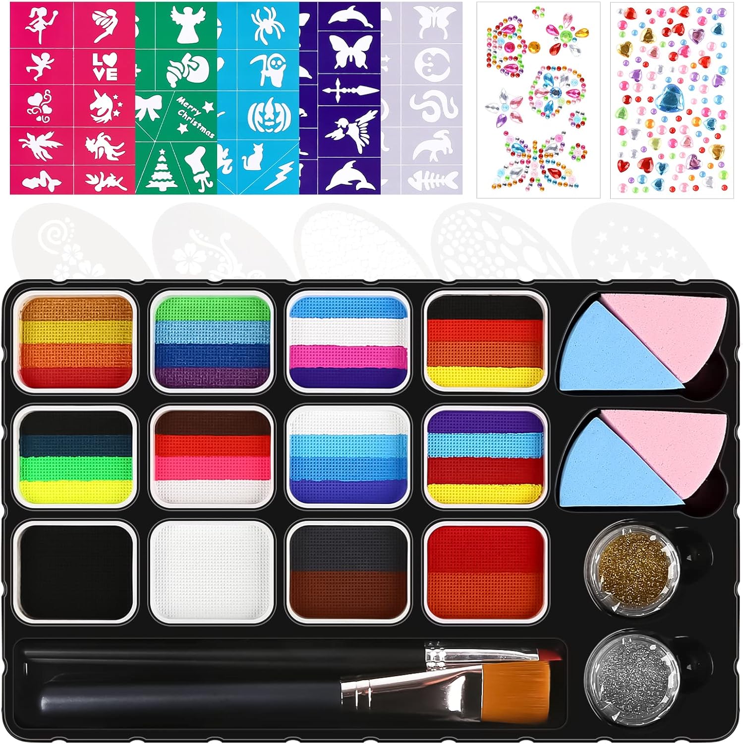 Dreamon Professional Face Body Painting Kit, NonToxic Water Based