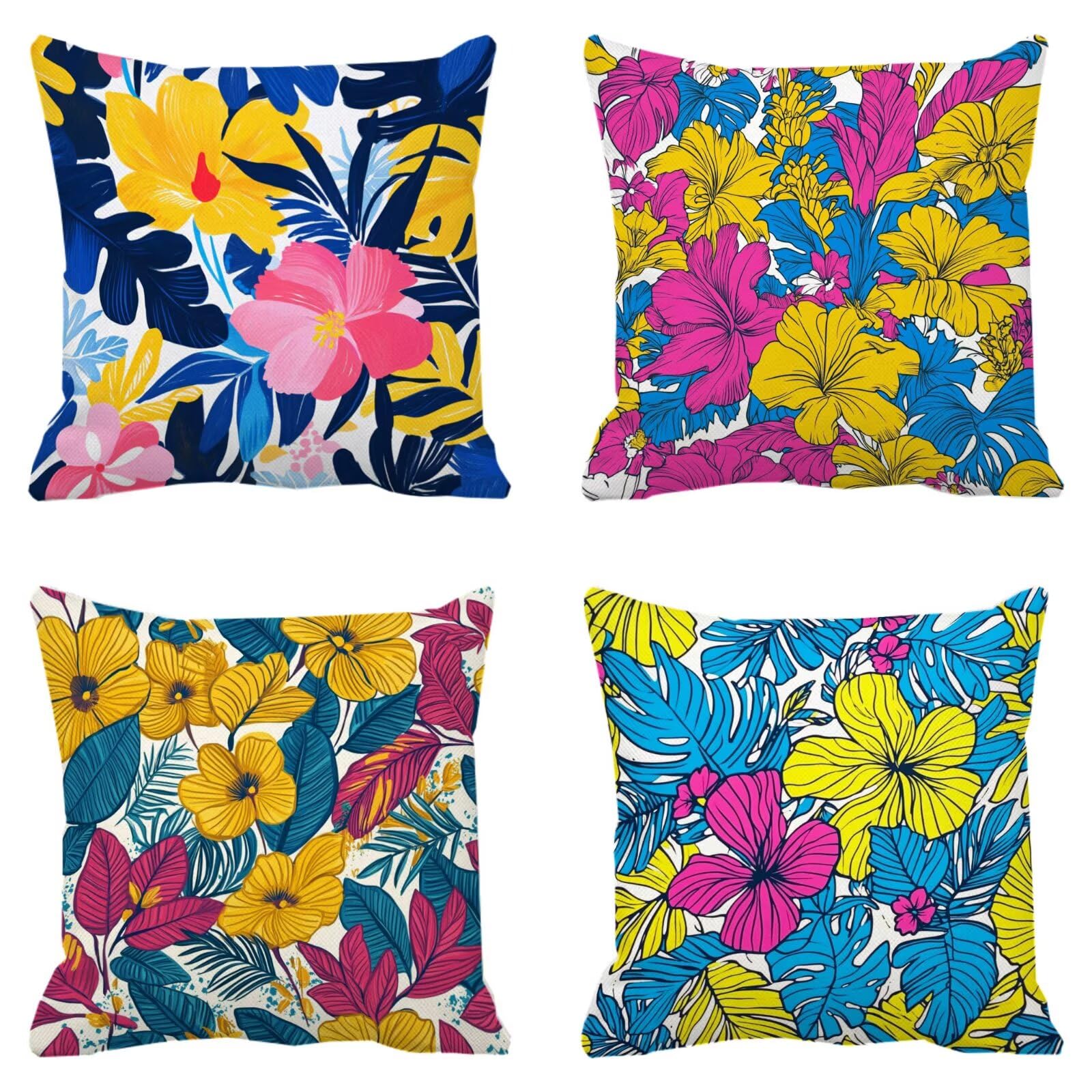 Federe Cuscini Divano 45x45cm, Federa Cuscino Fiori Pianura Quadrati Copricuscini Super Morbido Copri Cuscini Per Divano, Cuscino Decorativo da Esterno Giardini, Per Soggiorno Camera Divani Sedie P290