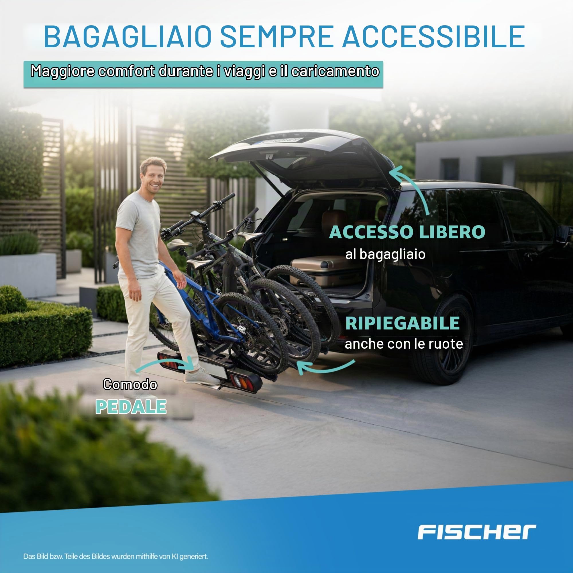 Fischer 10443 - Portabici per Frizione ProlineEvo 3