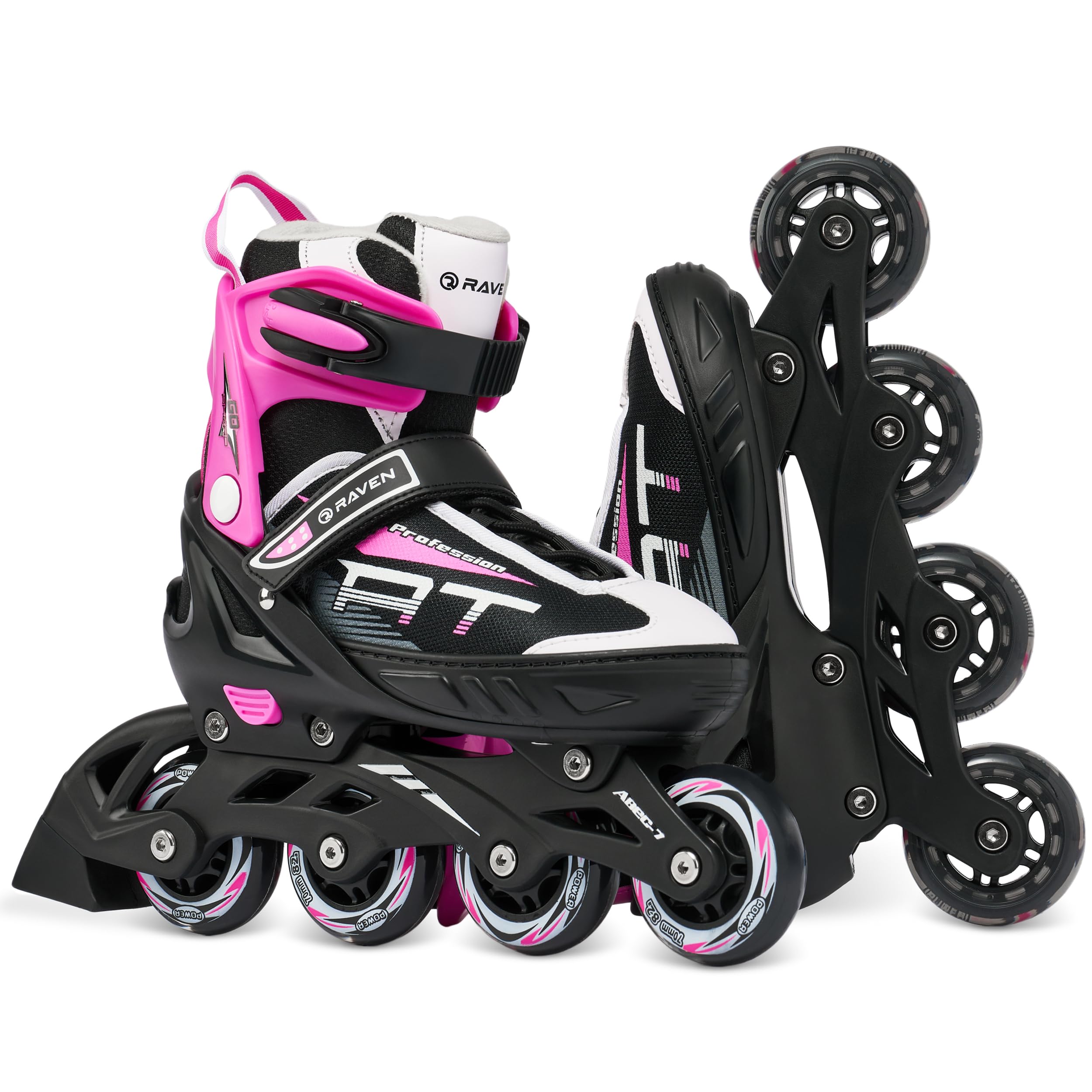 RAVEN - Inline skates voor kinderen en volwassenen - Rolschaatsen voor kinderen en volwassenen - ABEC-9 lagers, rubberen wielen - Torch, verstelbaar tot maat 45, 42-45 (27,5-29,5 cm